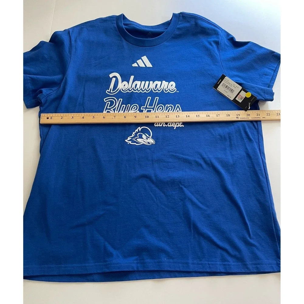 adidas Women's Delaware Fightin' Blue Hens Blue Amplifier T-Shirt Size XL